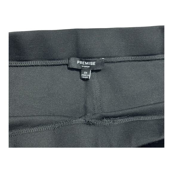 NWOT Premise Woman Ponte Knit Leggings Black Size 2X Plus - Picture 4 of 8